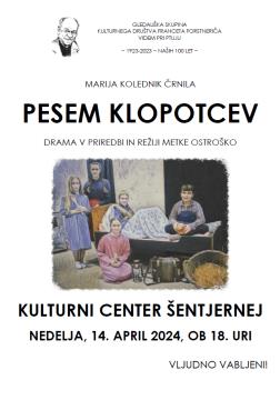 predstava Pesem klopotcev